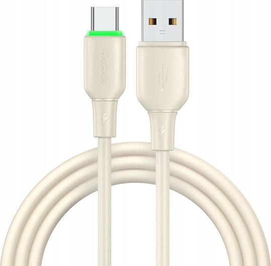 Mcdodo LED USB 2.0 Cable USB-C male - USB-A 100W Μπεζ 1.2m (CA-4750)