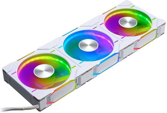 Phanteks PH-F120D30 Case Fan με RGB Φωτισμό και Σύνδεση 4-Pin PWM 3τμχ Regular White