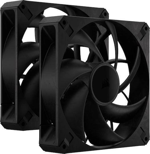 Corsair RS140 Max Case Fan με Χωρίς Led Φωτισμό και Σύνδεση 4-Pin PWM 2τμχ