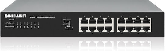 Intellinet 561815 Unmanaged L2 PoE Switch με 16 Θύρες Gigabit (1Gbps) Ethernet