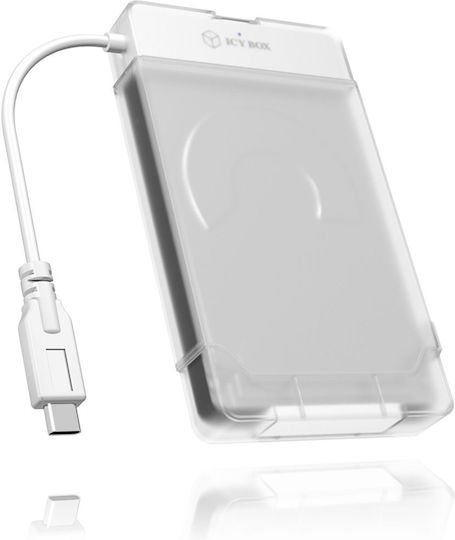 Icy Box IB-AC703-C Θήκη για Σκληρό Δίσκο 2.5" SATA III με σύνδεση USB 3.0 σε Διάφανο χρώμα IB-AC703-C