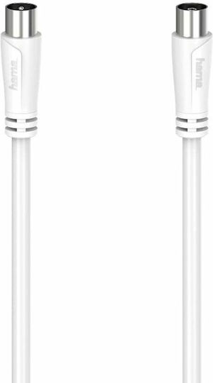 HAMA Καλώδιο Κεραίας Coax male - Coax female Λευκό 3m (00205046)