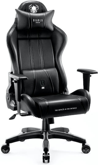Diablo X-One 2.0 Normal Size Καρέκλα Gaming Δερματίνης με Ρυθμιζόμενα Μπράτσα Μαύρη
