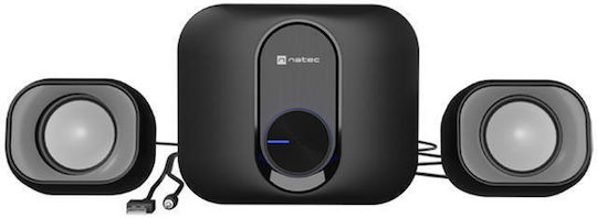 Natec Pug Ηχεία Υπολογιστή 2.1 με Ισχύ 11W Μαύρα