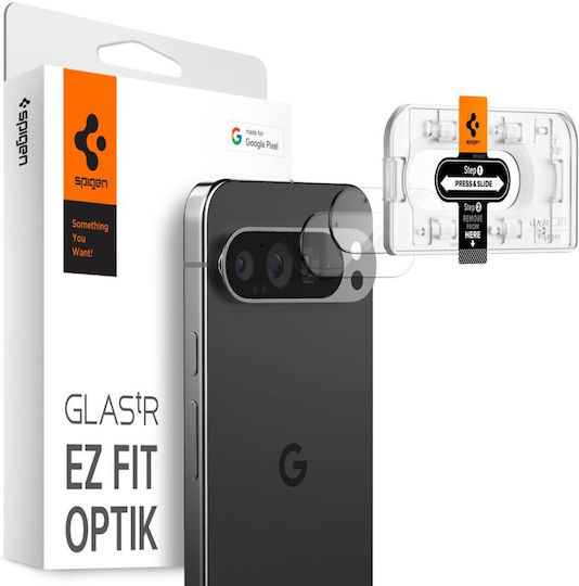Spigen Optik EZ Fit Προστασία Κάμερας Tempered Glass Διάφανο για το Google Pixel 9 Pro AGL08444