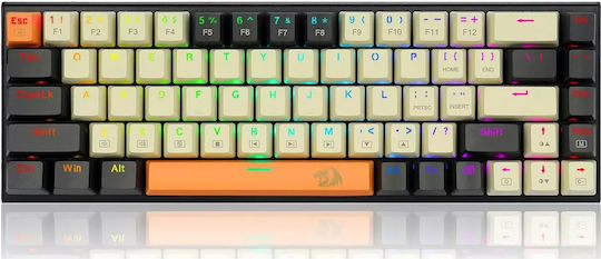 Redragon K633CGO-RGB Ryze Gaming Μηχανικό Πληκτρολόγιο 75% με Custom Red διακόπτες και RGB φωτισμό (Αγγλικό US)