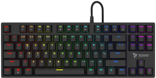 Savio Tempest X2 RGB Gaming Μηχανικό Πληκτρολόγιο Tenkeyless με Outemu Brown διακόπτες και RGB φωτισμό (Αγγλικό US)