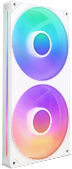NZXT F280 RGB Core Case Fan με Σύνδεση 4-Pin PWM / 4-pin NZXT RGB Λευκό