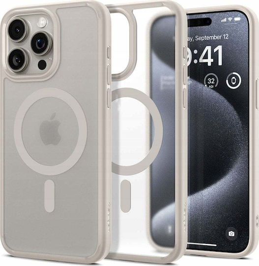 Spigen Ultra Hybrid MagFit Back Cover Πλαστικό 2mm Frost Natural Titanium (iPhone 16 Pro Max) ACS08382