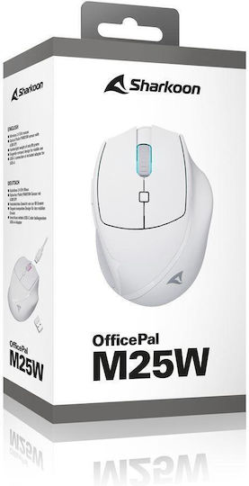 Sharkoon OfficePal M25W Ασύρματο Ποντίκι Λευκό