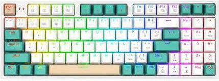 Redragon K643GWC-RGB-PRO Veigar Ασύρματο Gaming Μηχανικό Πληκτρολόγιο με RGB φωτισμό (Αγγλικό US) Λευκό