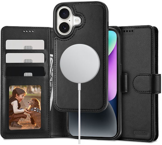 Tech-Protect Wallet Δερματίνης Μαύρο (iPhone 16)