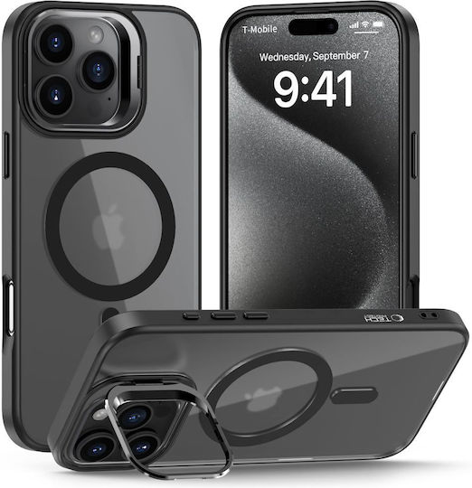 Tech-Protect Magstand MagSafe Back Cover Tempered Glass Μαύρο (iPhone 16 Pro)