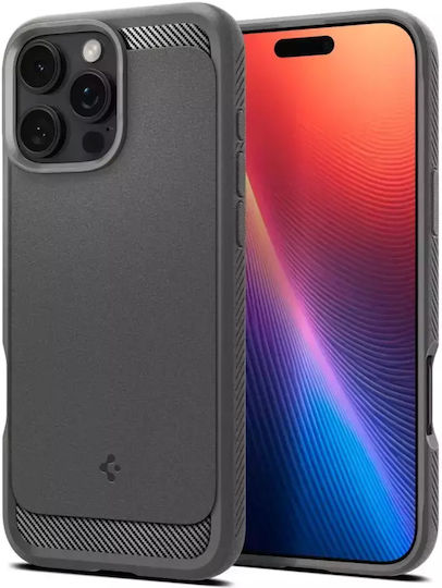 Spigen Rugged Armor MagFit Back Cover Πλαστικό 2mm Γκρι (iPhone 16 Pro) ACS08116