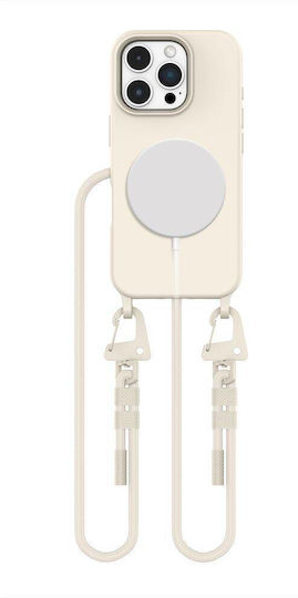 Tech-Protect Magnecklace Back Cover Σιλικόνης Μπεζ (iPhone 16 Pro Max)