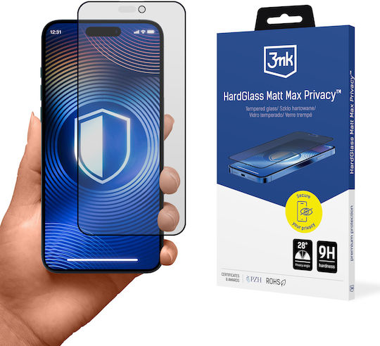 3MK Privacy Ματ Tempered Glass (iPhone 17 / 17 Pro / 16 Pro)