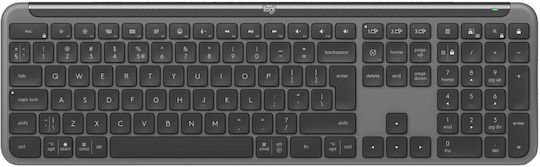 Logitech Signature Slim Ασύρματο Πληκτρολόγιο Αγγλικό US Γκρι
