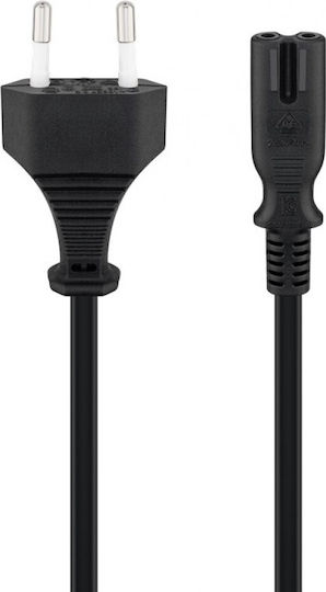 Goobay Euro - IEC C7 Cable 3m Μαύρο 95038