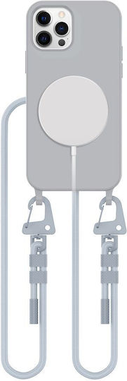 Tech-Protect Magnecklace Back Cover Σιλικόνης Γκρι (iPhone 12 / 12 Pro)