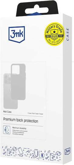 3MK Matt Back Cover Σιλικόνης Μαύρο (Samsung Galaxy S25)