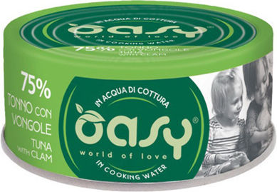 Oasy Love Υγρή Τροφή για Ενήλικες Γάτες σε Κονσέρβα με Τόνο, Ψάρια και Ρύζι χωρίς Σιτηρά & Γλουτένη 70gr