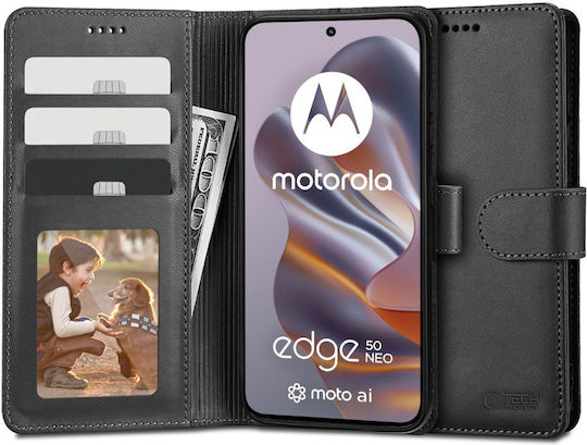 Tech-Protect Wallet Δερματίνης Μαύρο (Motorola Edge 50 Neo / 60 Neo)