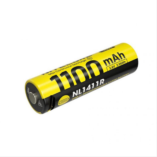 NiteCore Επαναφορτιζόμενη Μπαταρία 14500 Li-ion 1100mAh 3.6V
