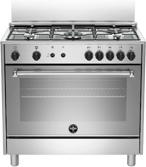 La Germania AMN96 5 G X V Κουζίνα Φυσικού Αερίου 115lt με Εστίες Φυσικού Αερίου Π89.7εκ. Inox