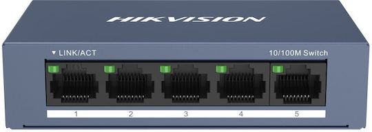 Hikvision Pro Series Unmanaged L2 Switch με 5 Θύρες Ethernet