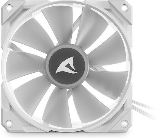 Sharkoon Rebel F50 Case Fan 120mm με RGB Φωτισμό και Σύνδεση 4-Pin PWM Λευκό