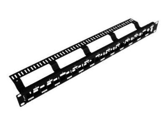 Lanberg Patch Panel Keystone για Rack 1U 19" 24 Θυρών Μαύρο PPKS-1224-B