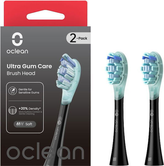 OClean Ultra Gum Care Ανταλλακτικές Κεφαλές για Ηλεκτρική Οδοντόβουρτσα Black 2τμχ