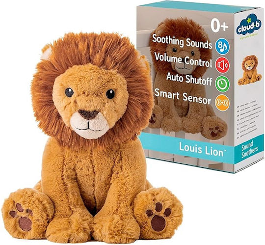 Cloud B Sound Machine White Noise Soothing Sounds Cuddly Plush Toy Adjustable Settings Auto Shut-off Louis Lion Smart Sensor