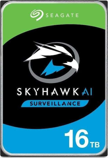 Seagate SkyHawk AI 16TB HDD Σκληρός Δίσκος 3.5" SATA III 7200rpm για Server ST16000VE004