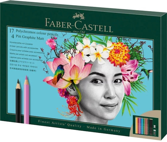 Faber-Castell Polychromos Ξυλομπογιές Γκρι Σετ 17τμχ 210052