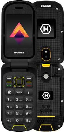 Hammer Bow LTE Dual SIM Κινητό με Κουμπιά Μαύρο