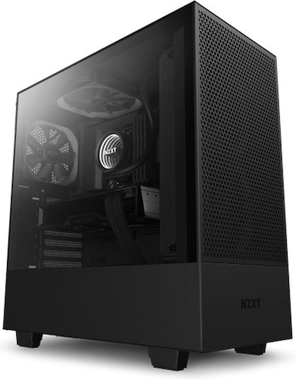 NZXT H5 Flow Midi Tower Κουτί Υπολογιστή με Πλαϊνό Παράθυρο Μαύρο