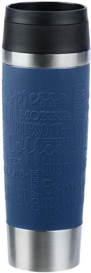 Emsa Travel Ποτήρι Θερμός Ανοξείδωτο 500ml Μαύρος N2022100
