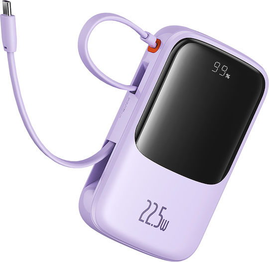Baseus Qpow Pro+ Power Bank 10000mAh 22.5W Μωβ