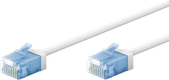 Goobay U/UTP Cat.6a Καλώδιο Δικτύου Ethernet 3m Λευκό 1τμχ 74288