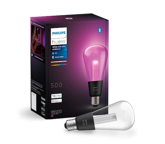 Philips Smart Λάμπα LED για Ντουί E27 RGBW 500lm Dimmable 8W/230V