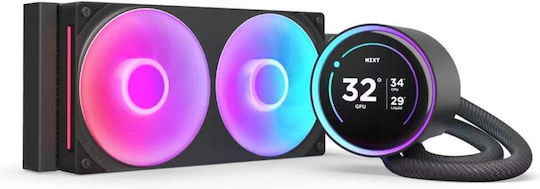 NZXT Kraken Elite 240 (v2) Υδρόψυξη Επεξεργαστή Διπλού Ανεμιστήρα 120mm για Socket AM4/AM5/1700/1200/115x με RGB Φωτισμό