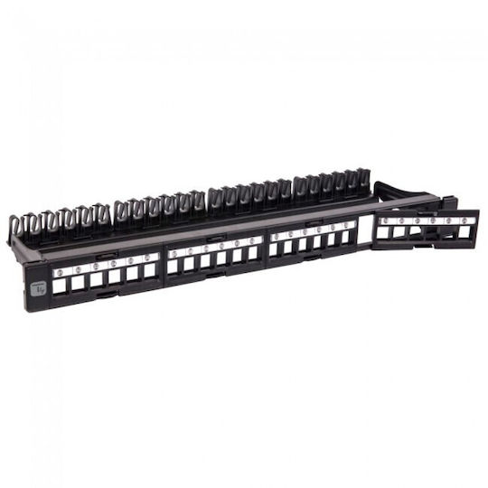 Techly Patch Panel Keystone για Rack 1U 19" 24 Θυρών 368567