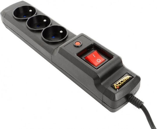Accura Πολύπριζο 3 Θέσεων με Καλώδιο 3m