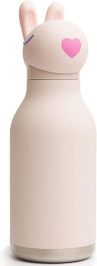 Asobu Bestie Παιδικό Παγούρι Θερμός Ανοξείδωτο με Καλαμάκι Bunny 460ml