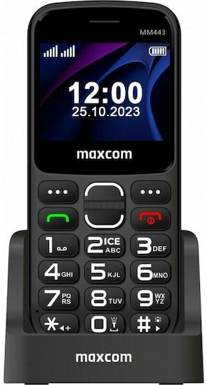 MaxCom MM443 Dual SIM Κινητό με Κουμπιά Μαύρο