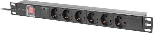 Lanberg Πολύπριζο Rack PDU-06F-0200-BK 1τμχ