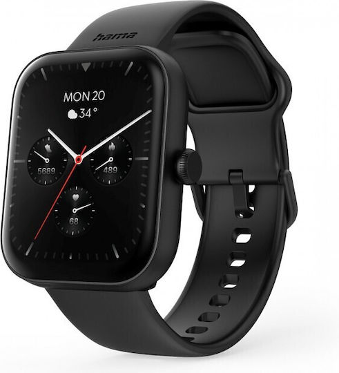 HAMA 5000 47mm Smartwatch με Παλμογράφο (Μαύρο)