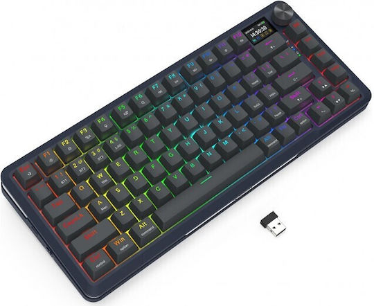 Redragon Flekact K708RGB-PRO Ασύρματο Οπτικό Gaming Πληκτρολόγιο 75% με RGB φωτισμό (Αγγλικό US)
