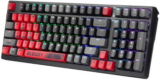 A4Tech Bloody S98 Gaming Μηχανικό Πληκτρολόγιο με BLMS Red Plus διακόπτες και RGB φωτισμό (Αγγλικό US)